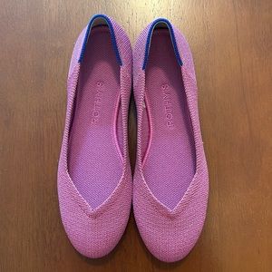 Brand new, never worn, pink, sparkle Rothy flats // size 7